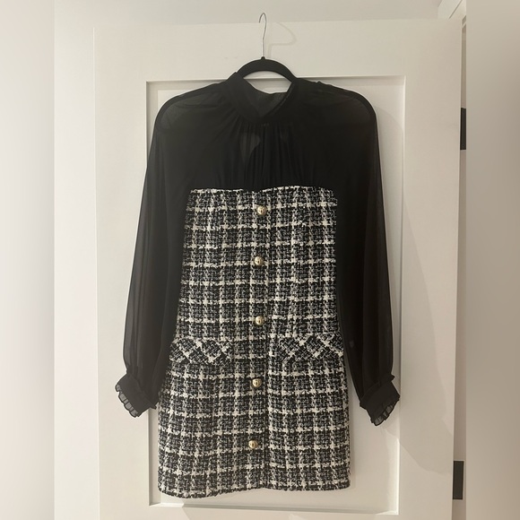 Structured Zara Mini Dress - NWOT - Picture 1 of 8